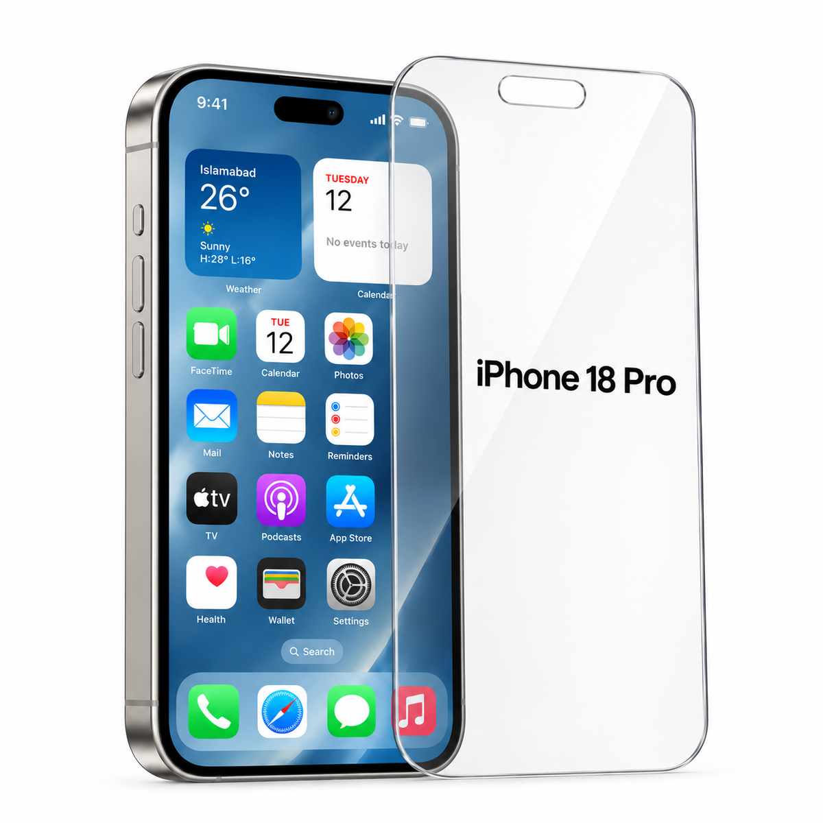 iPhone 18 Pro Skjermbeskytter i Herdet Glass – Gratis Montering i Butikk
