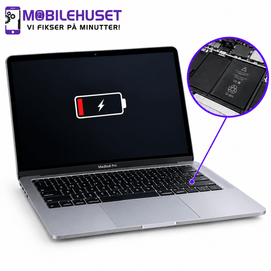 MacBook Pro 16" M5 Pro A3428 Batteribytte | Rask MacBook Reparasjon Oslo