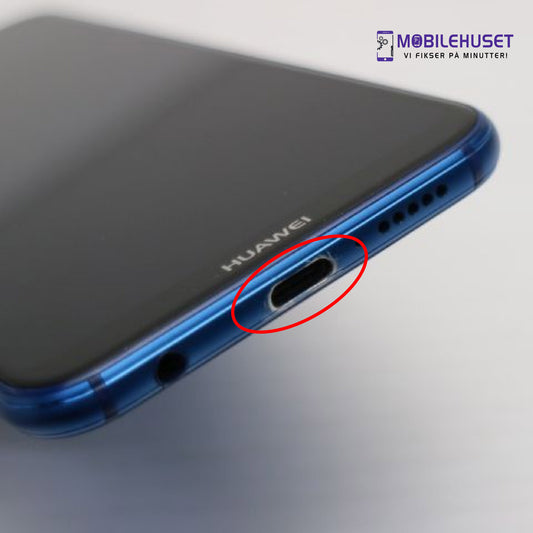 Huawei P20 Lite (2019) (GLK-LX1) Bytte av Ladeport | Profesjonell Mobilreparasjon i Oslo