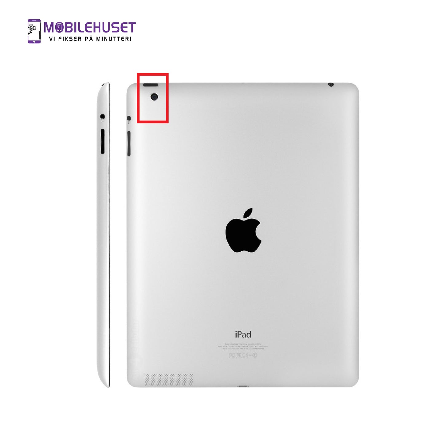 iPad 9.7" (4th Gen 2012) Kamera Reparasjon & Utskifting