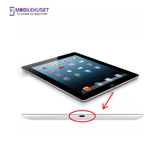 iPad 9.7" (4th Gen 2012) Ladekontakt (Charging Port) Reparasjon & Utskifting