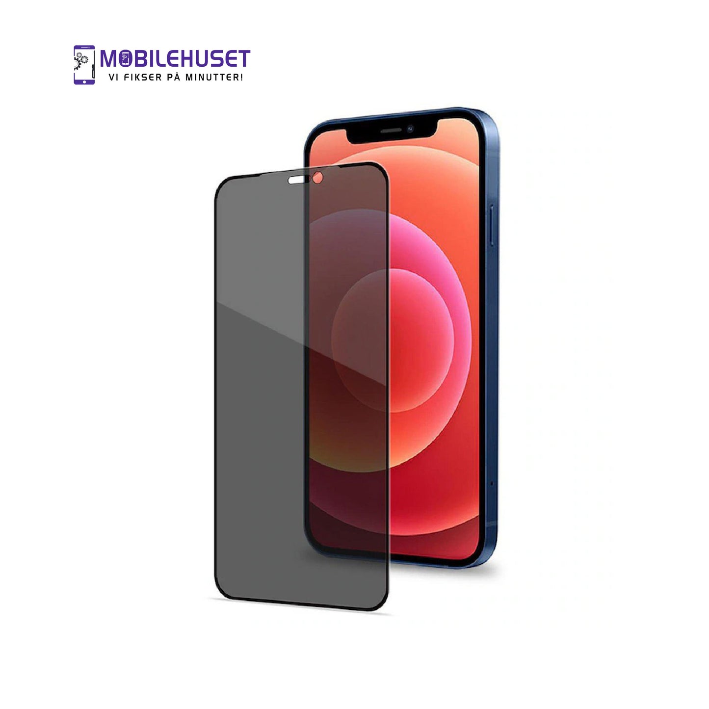 iPhone 12 Mini Personvern Herdet Glass Skjermbeskytter – Anti-Spion 9H Skjermbeskyttelse