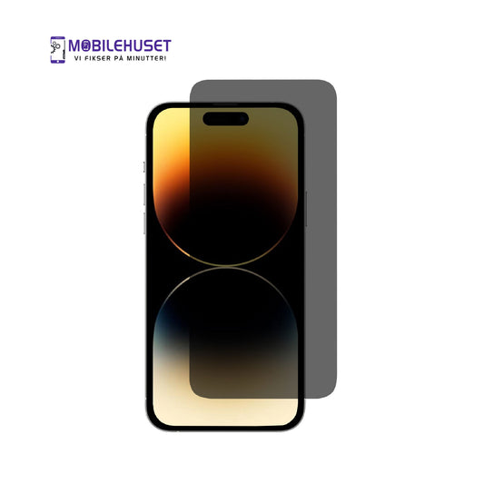 iPhone 15 Personvern Herdet Glass Skjermbeskytter – Avansert Anti-Spion Skjermbeskyttelse