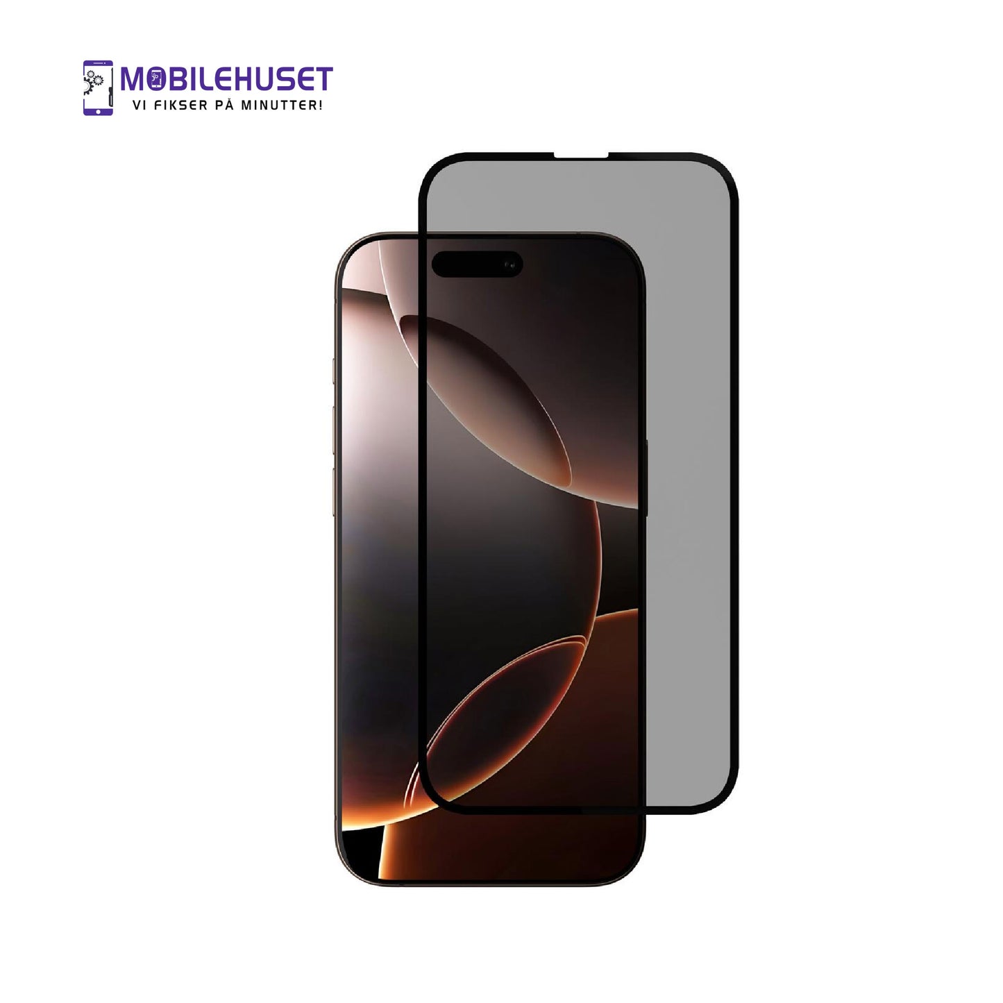 iPhone 16 Pro Max Personvern Skjermbeskytter i Herdet Glass – Premium Anti-Spion Beskyttelse med 9H Hardhet