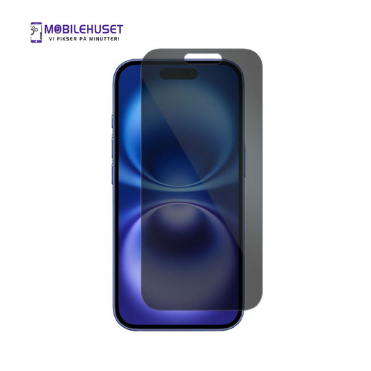 iPhone 16 Personvern Herdet Glass Skjermbeskytter – Anti-Spion Skjermbeskyttelse