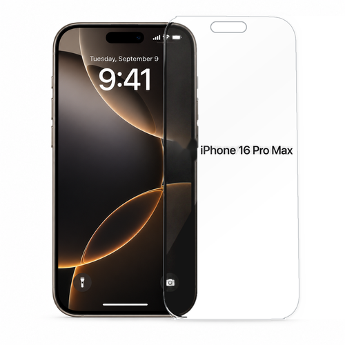 iPhone 16 Pro Max glasskjermbeskytter | Gratis montering i butikk