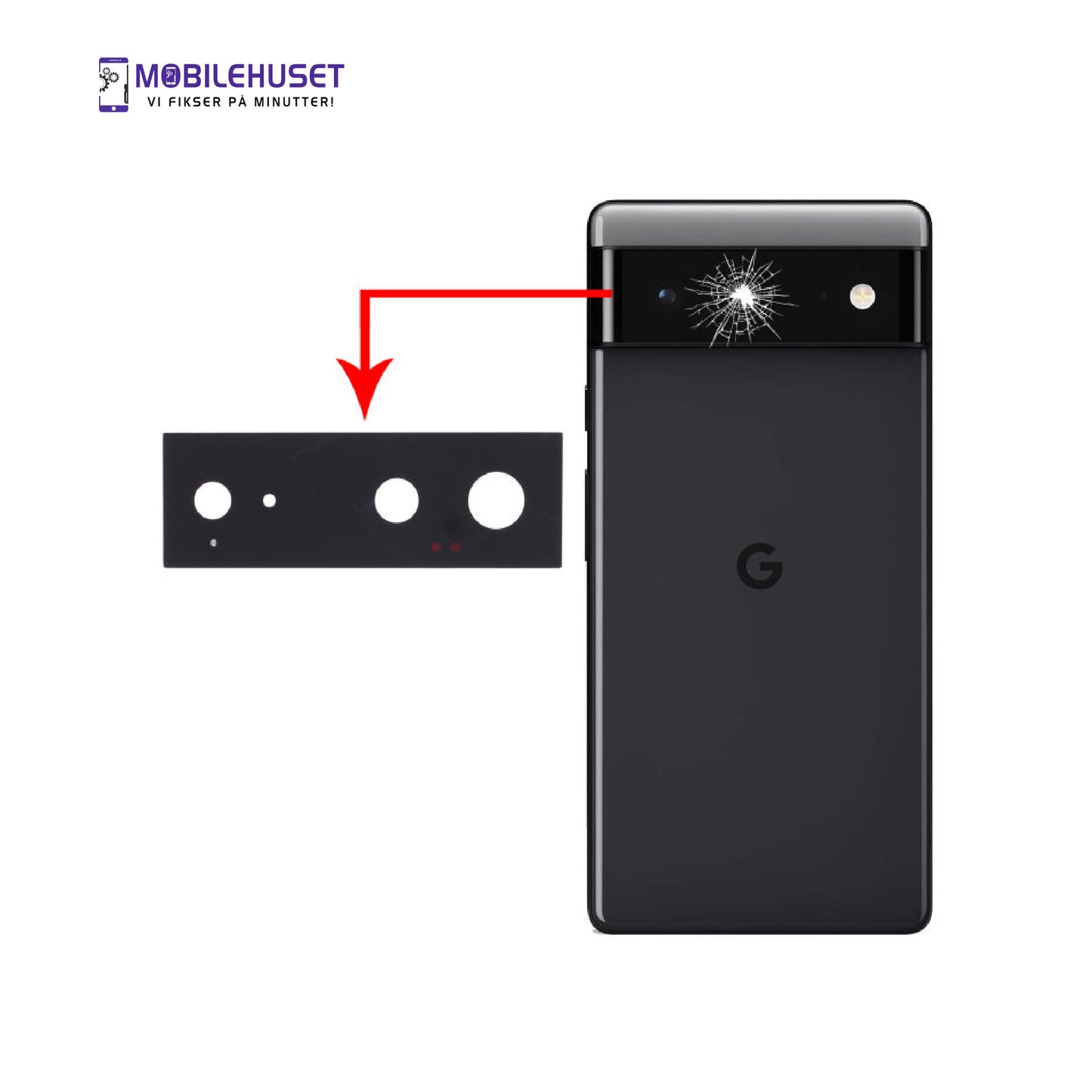 Google Pixel 6 Kameralinse Reparasjon | Kameraglass Bytte & Utskifting | Mobilehuset