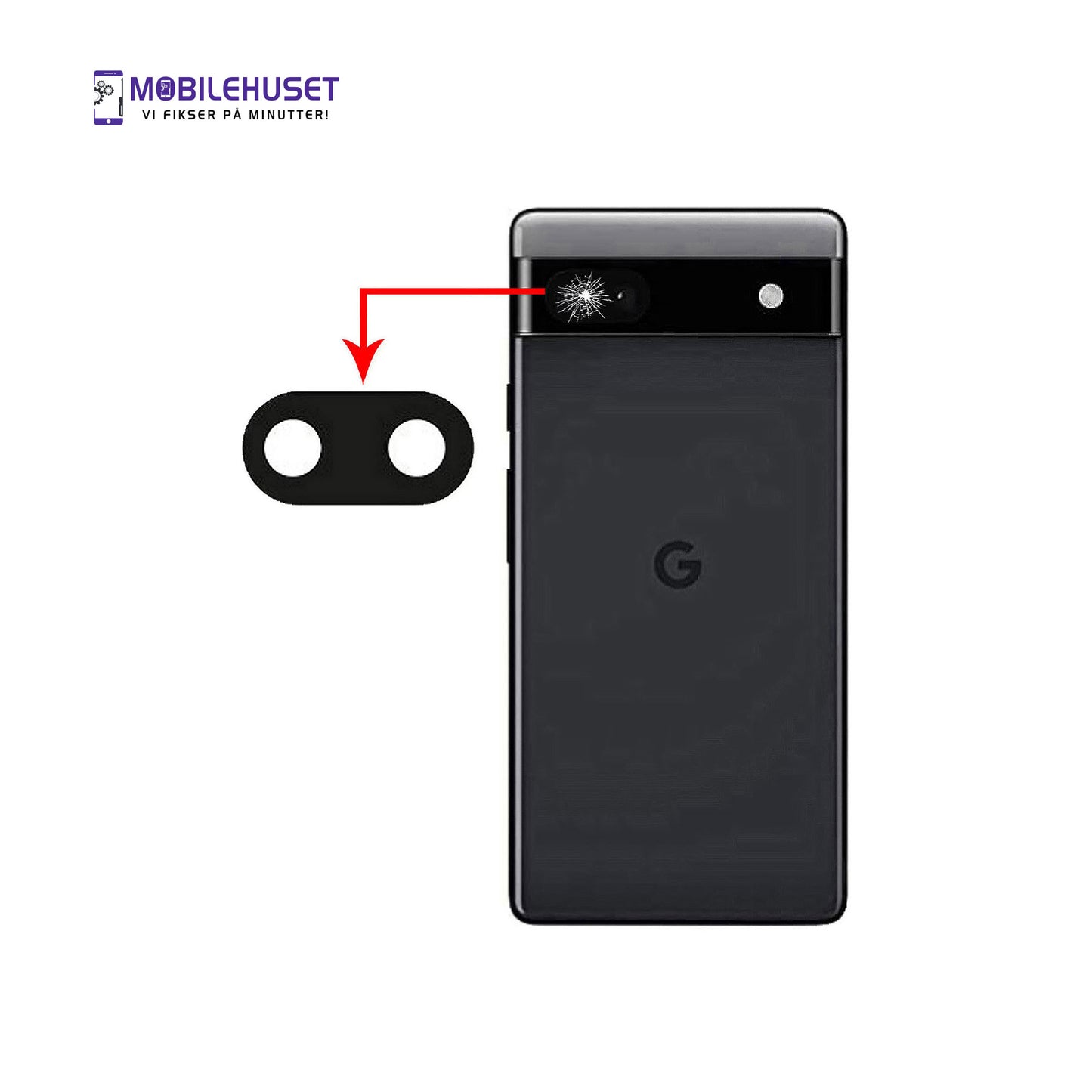 Google Pixel 6a Kameralinse Reparasjon | Kameraglass Bytte & Utskifting | Mobilehuset