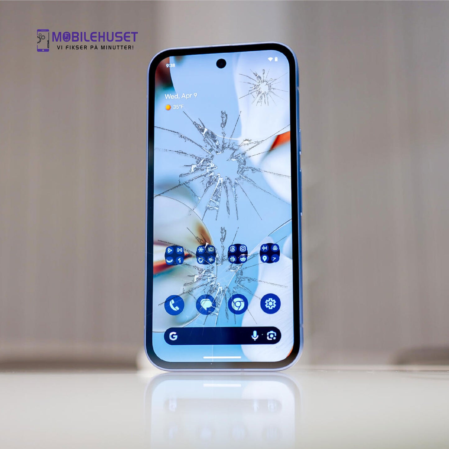 Google Pixel 9a Skjermbytte