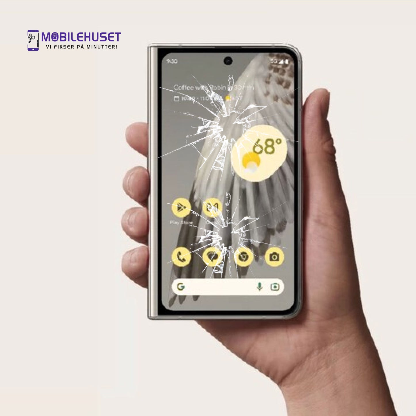 Google Pixel Fold Skjermbytte