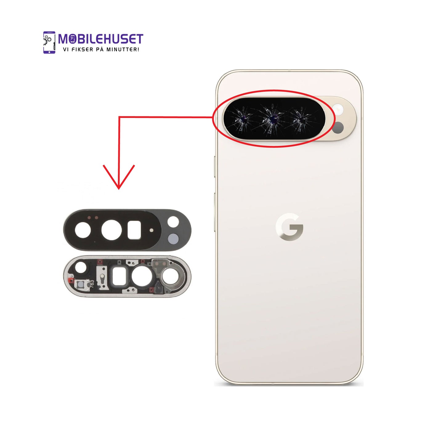 Google Pixel 10 Pro XL Kameralinse Reparasjon og Utskifting | Mobilehuset