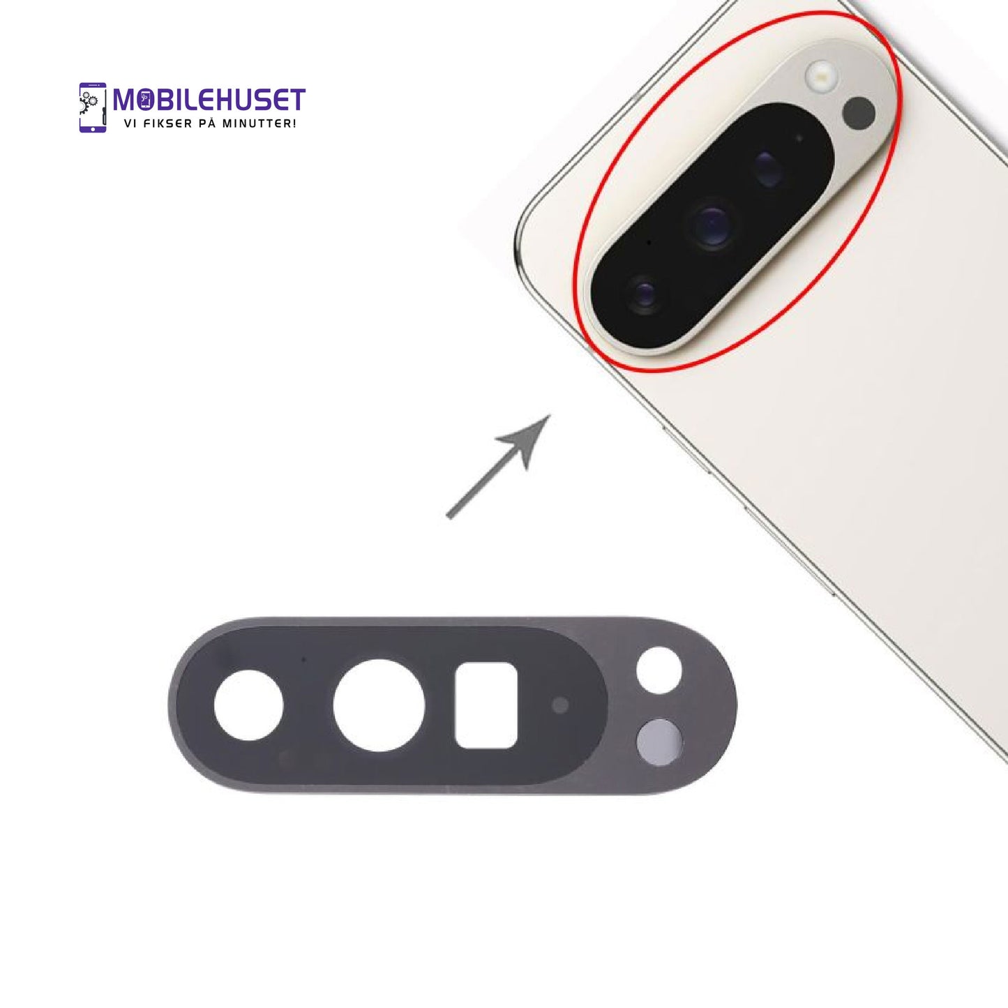 Google Pixel 9 Pro XL Kameralinse Reparasjon og Utskifting | Mobilehuset