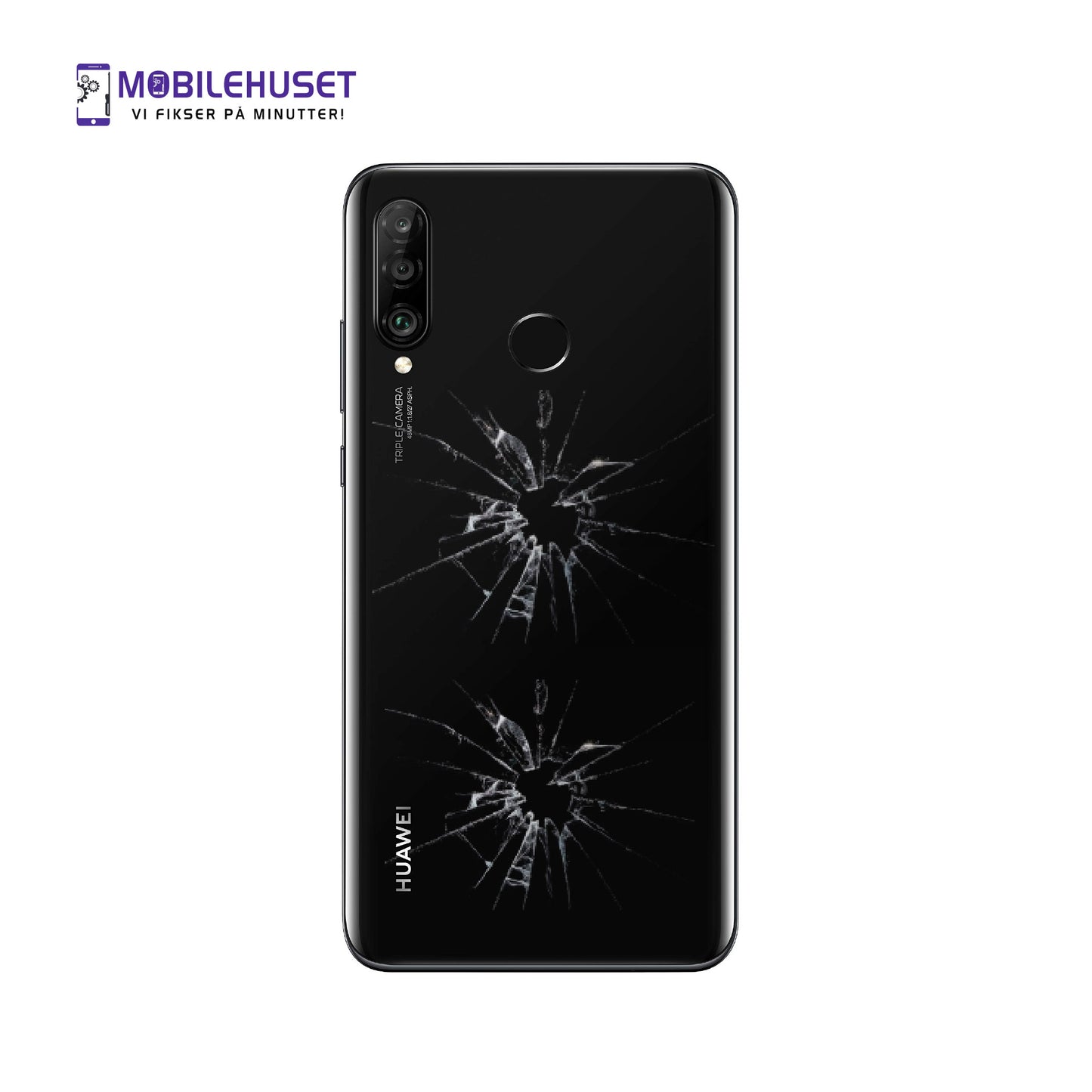 Huawei P30 Lite (MAR-LX1M) Reparasjon og Bytte av Bakglass | Service Samme Dag i Oslo