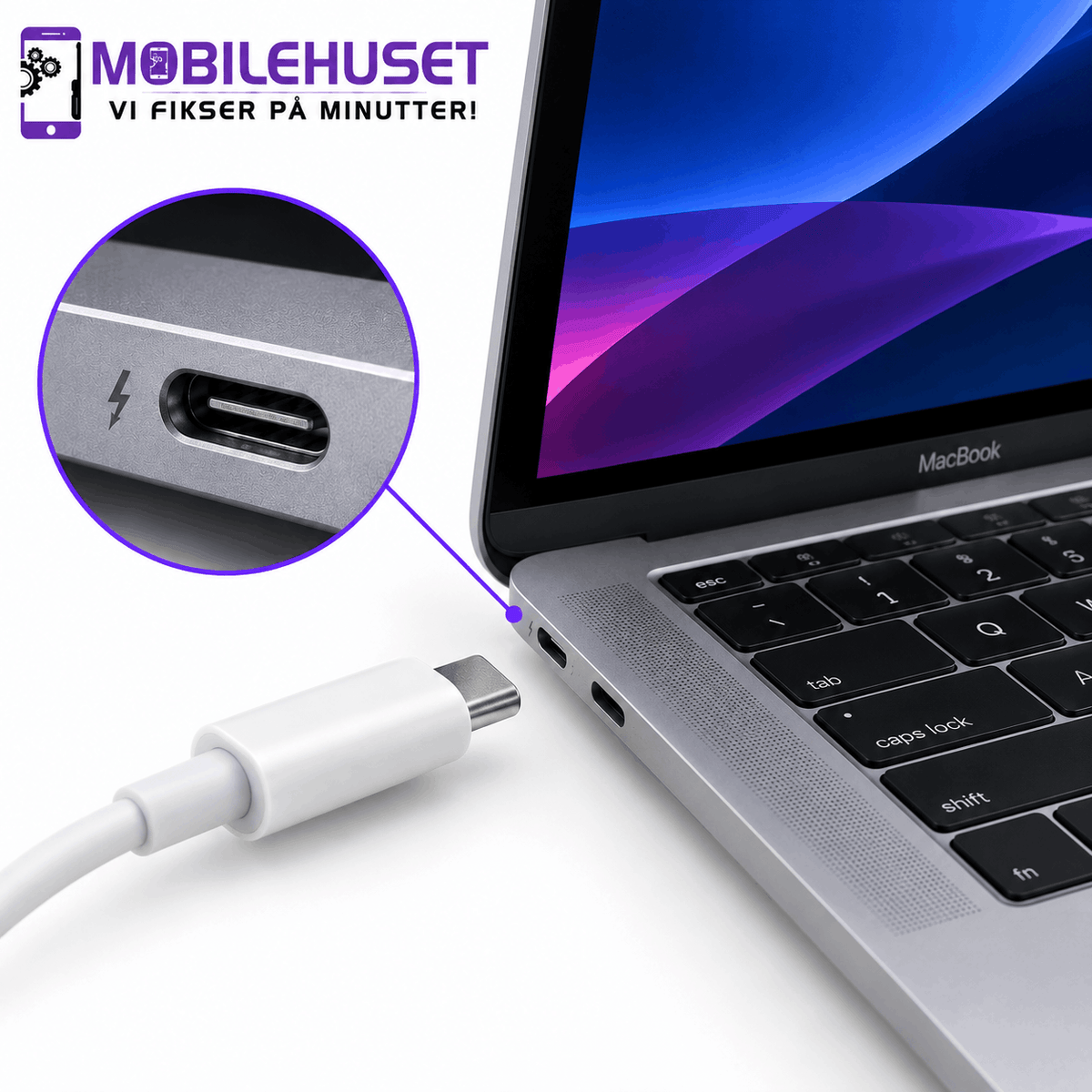 MacBook Neo 13" A18 Pro A3404 Ladeportreparasjon | Samme Dags Service i Oslo