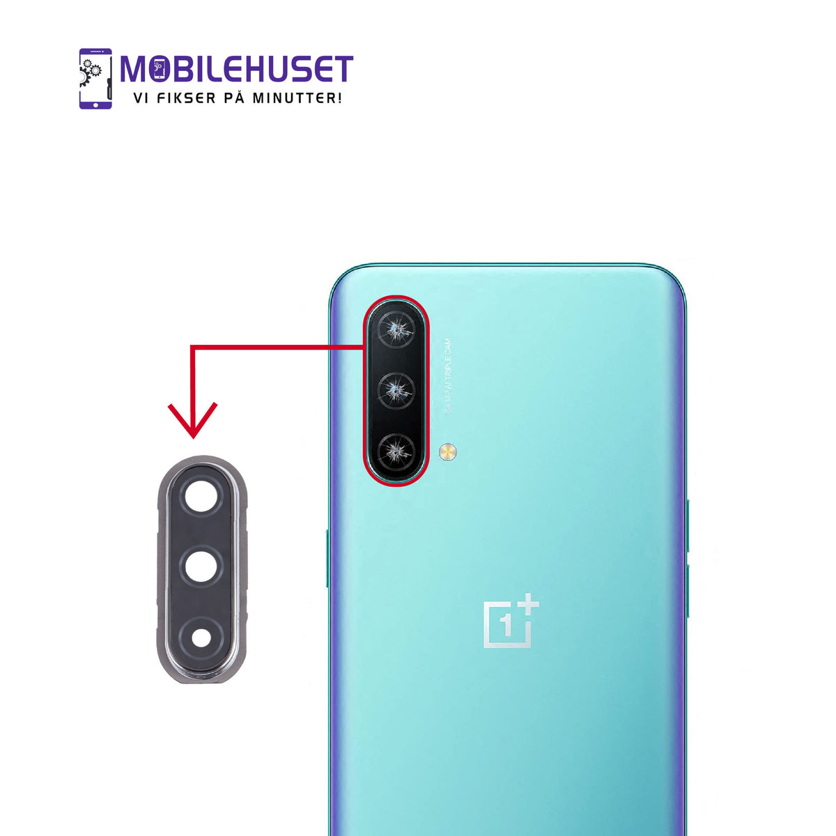 OnePlus Nord CE 5G EB2101 Kamerareparasjon | Rask og Profesjonell Service Samme Dag