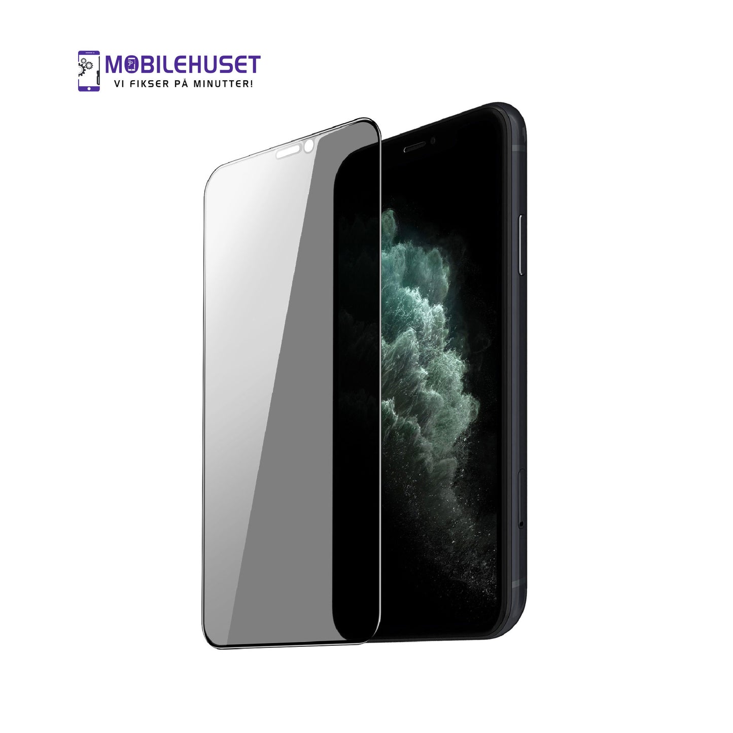 iPhone 11 Pro Max Personvern Herdet Glass Skjermbeskytter – Premium 9H Anti-Spion Skjermbeskyttelse