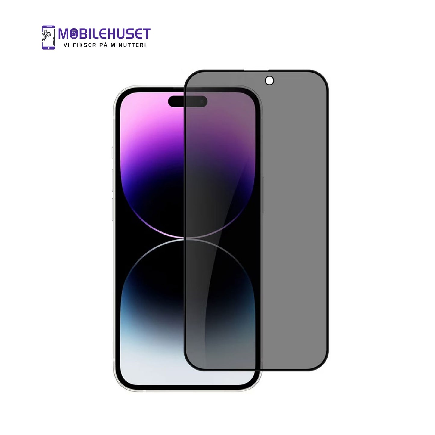 iPhone 14 Pro Max Personvern Herdet Glass Skjermbeskytter – Anti-Spion 9H Skjermbeskyttelse