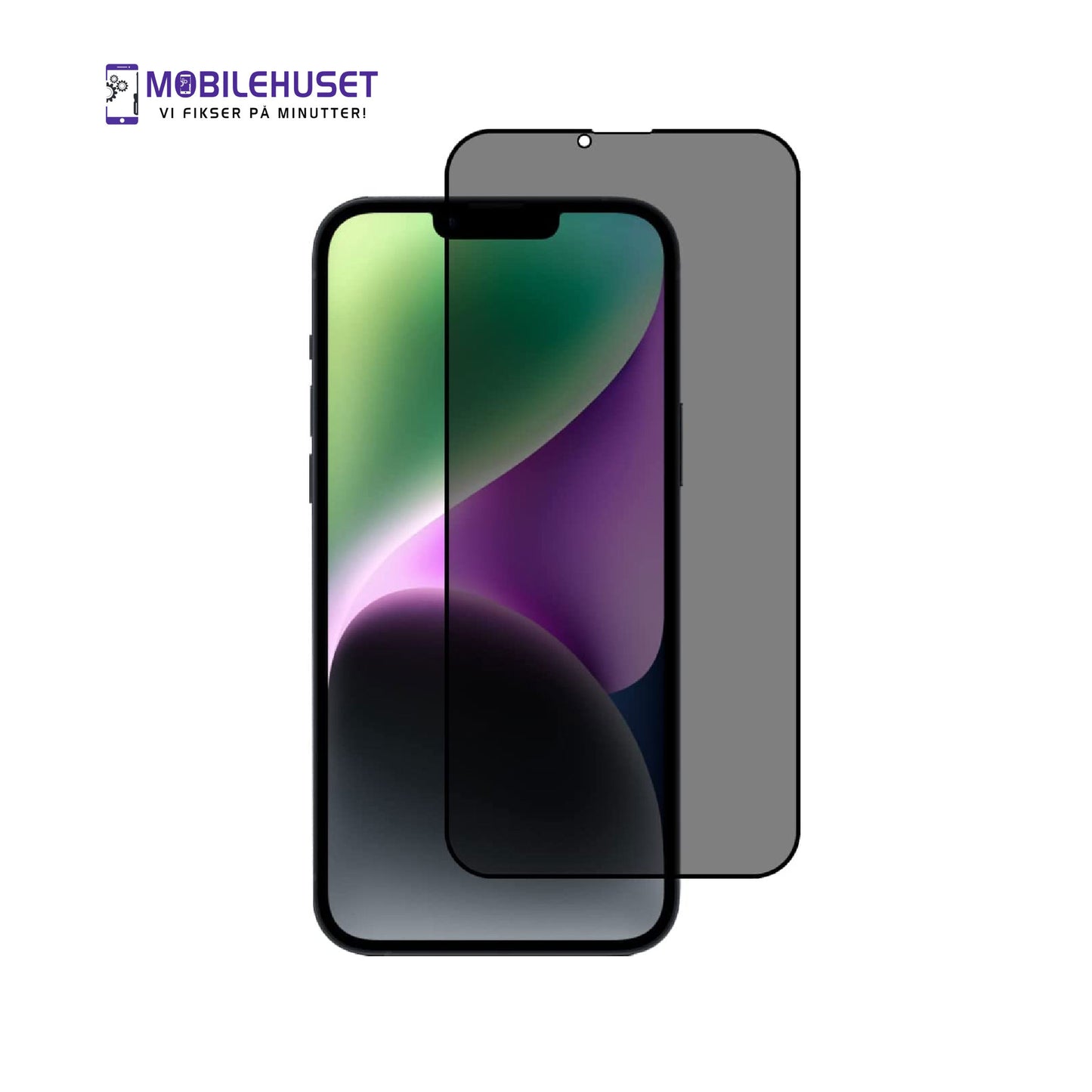 iPhone 14 Personvern Herdet Glass Skjermbeskytter – Anti-Spion Skjermbeskyttelse med Slitesterkt 9H Glass