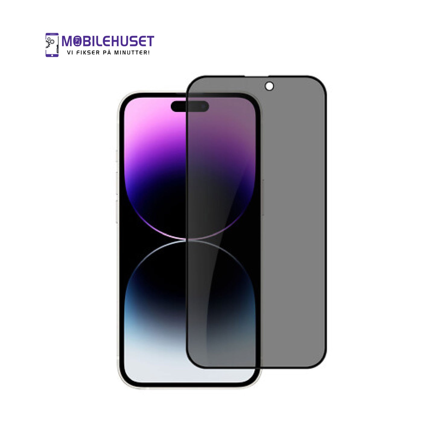 iPhone 15 Pro Max Personvern Herdet Glass Skjermbeskytter – Anti-Spion Skjermbeskyttelse