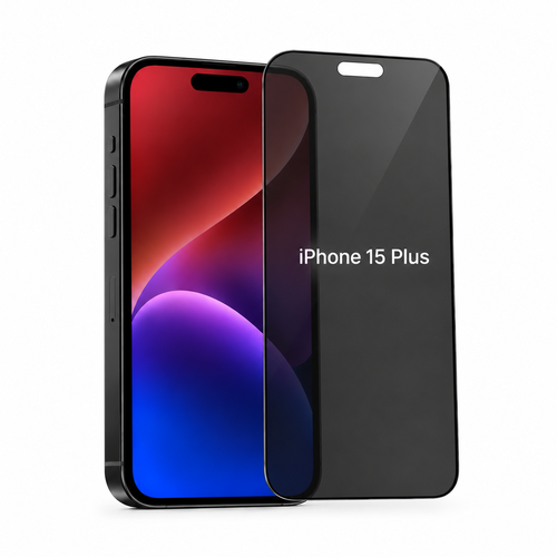 iPhone 15 Plus Privacy Skjermbeskytter | Gratis Montering i Butikker